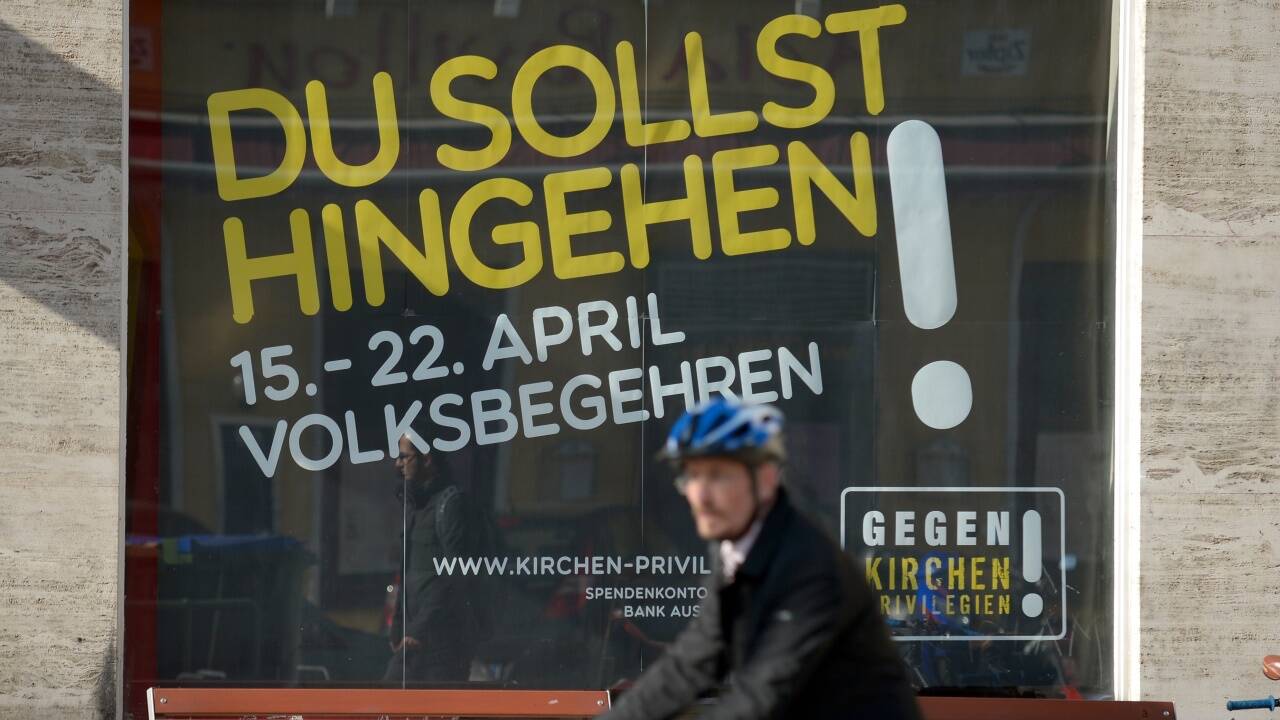 Bisher gab es erst drei Volksbegehren, die mehr als 900.000 Unterstützer hatten. Das Volksbegehren gegen Kirchenprivilegien (Bild) gehörte nicht dazu. 