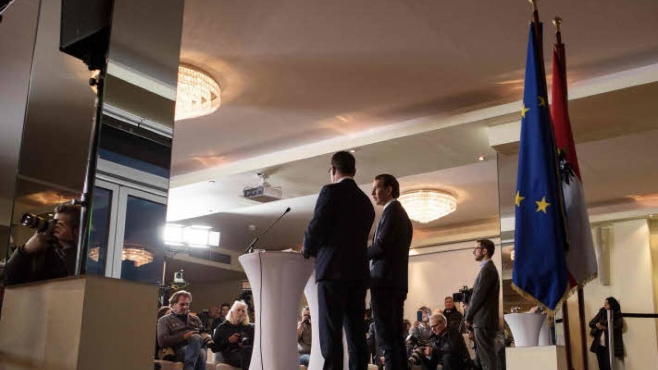 Präsentation des Regierungsprogramms. 
