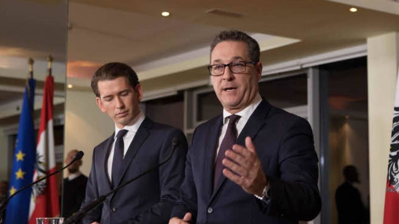 Präsentation des Regierungsprogramms. 