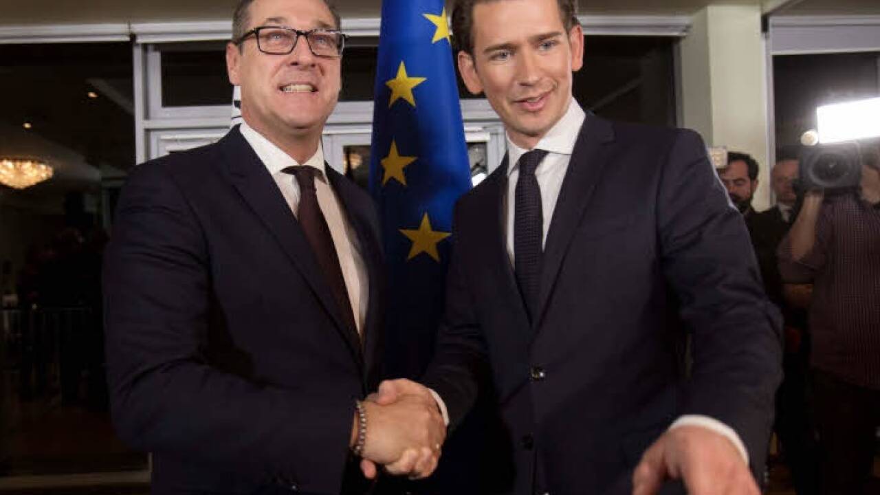 Präsentation des Regierungsprogramms. 
