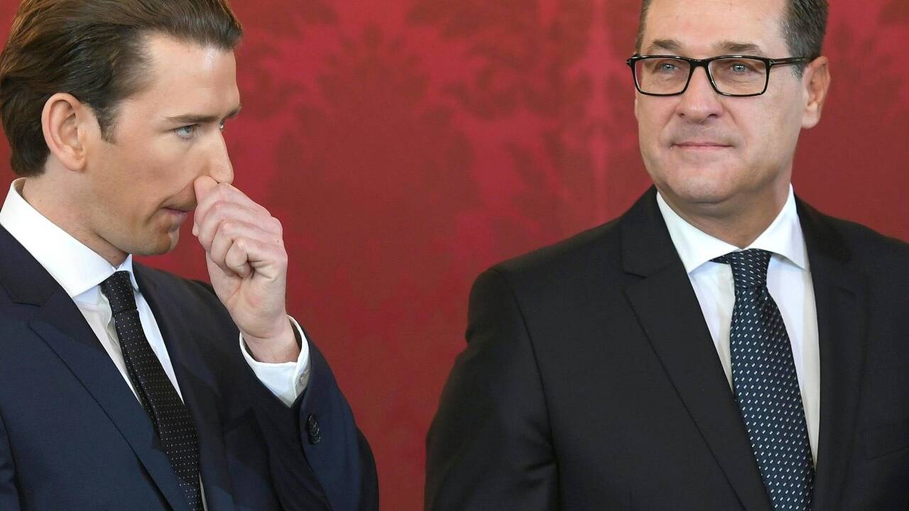 Kanzler Kurz und Vizekanzler Strache.  