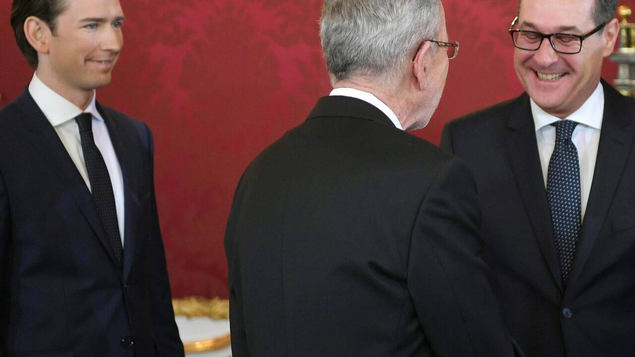 Kurz, Van der Bellen, Strache.  