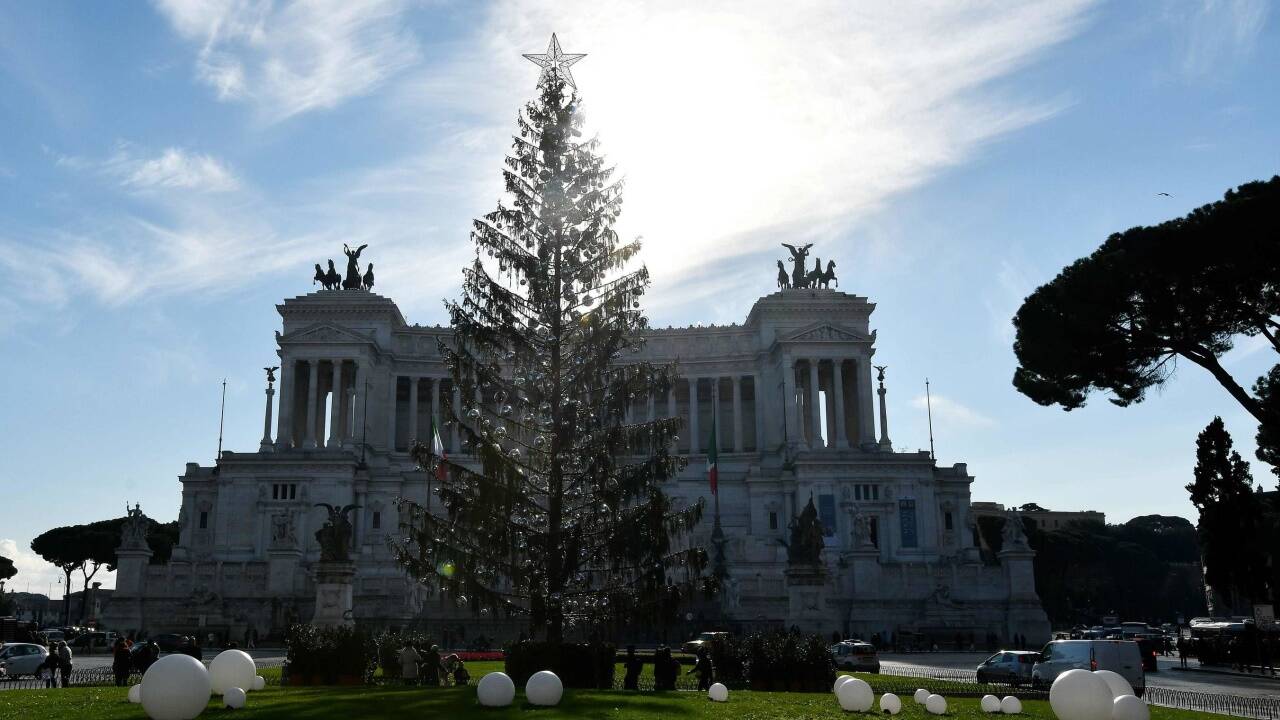 Der Schein trügt: Der römische Christbaum ist vertrocknet. Der Schein trügt: Der römische Christbaum ist vertrocknet.