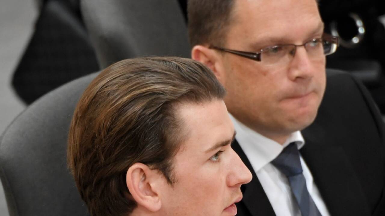 Kurz und Wöginger als Sitznachbarn im alten Parlament 