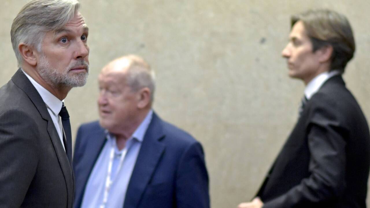 Die Angeklagten Walter Meischberger, Ernst Karl Plech und Karl-Heinz Grasser. 