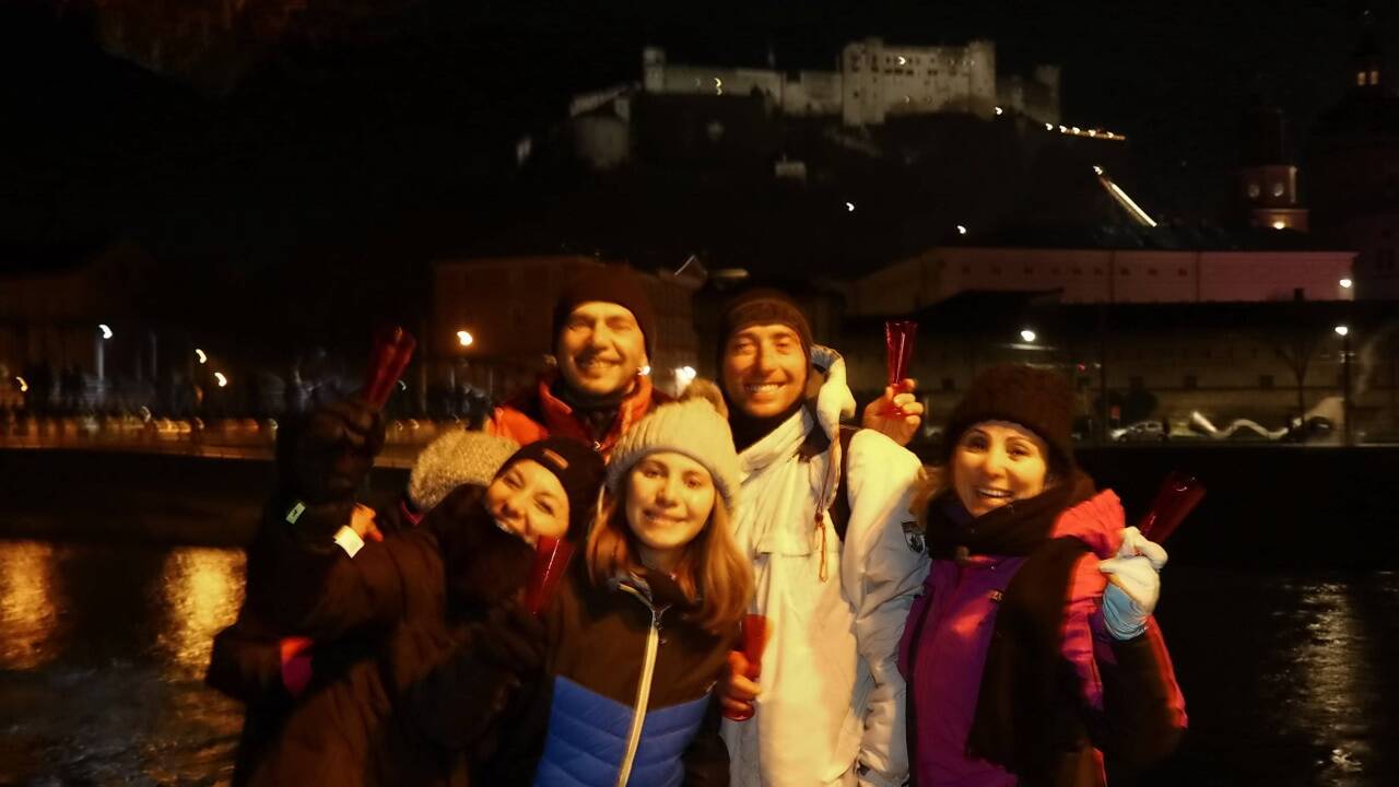 Die Silvesternacht in der Stadt Salzburg  Die Silvesternacht in der Stadt Salzburg