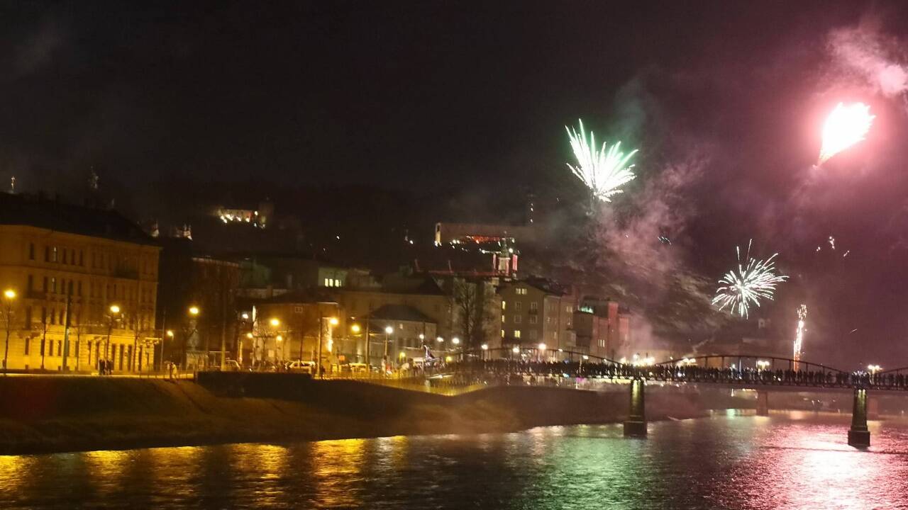 Die Silvesternacht in der Stadt Salzburg  Die Silvesternacht in der Stadt Salzburg