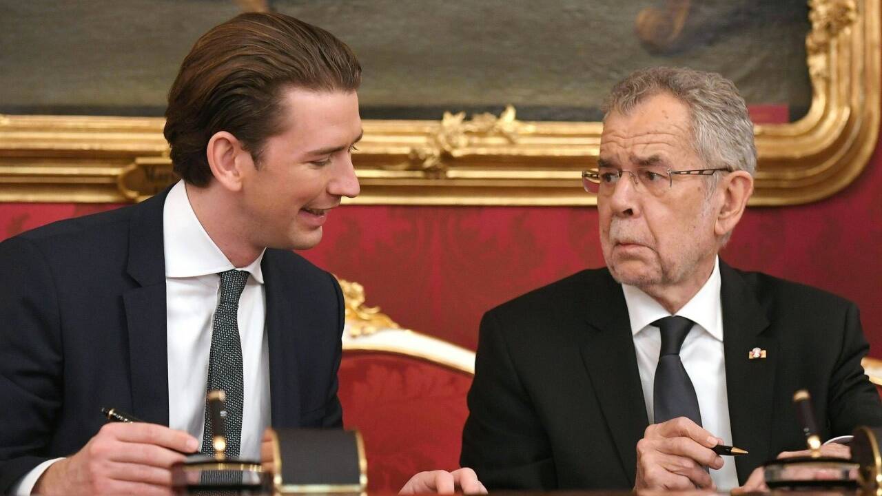 Kanzler Kurz und Bundespräsident Van der Bellen.  