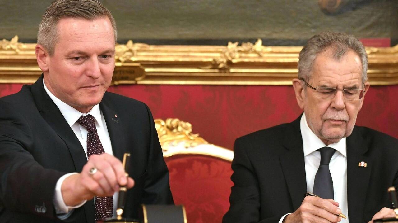 Verteidigungsminister Mario Kunasek und Bundespräsident Van der Bellen.  