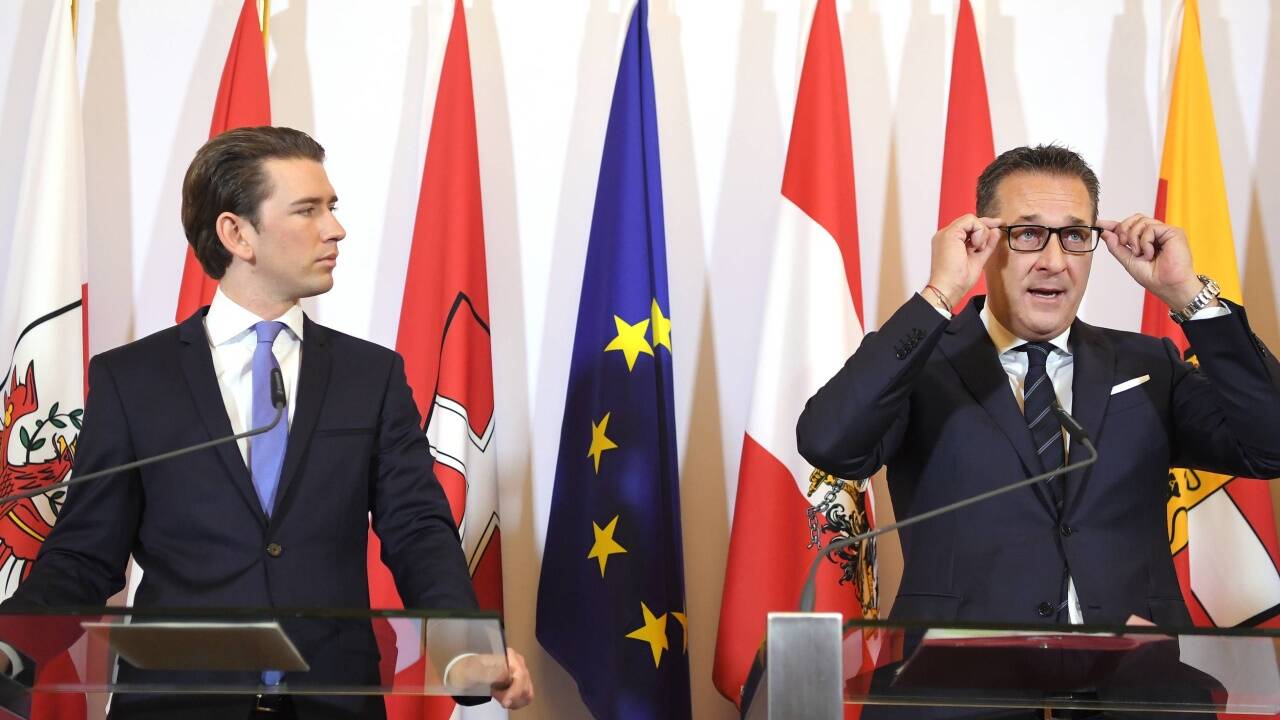 Bundeskanzler Kurz und Vizekanzler Strache. 