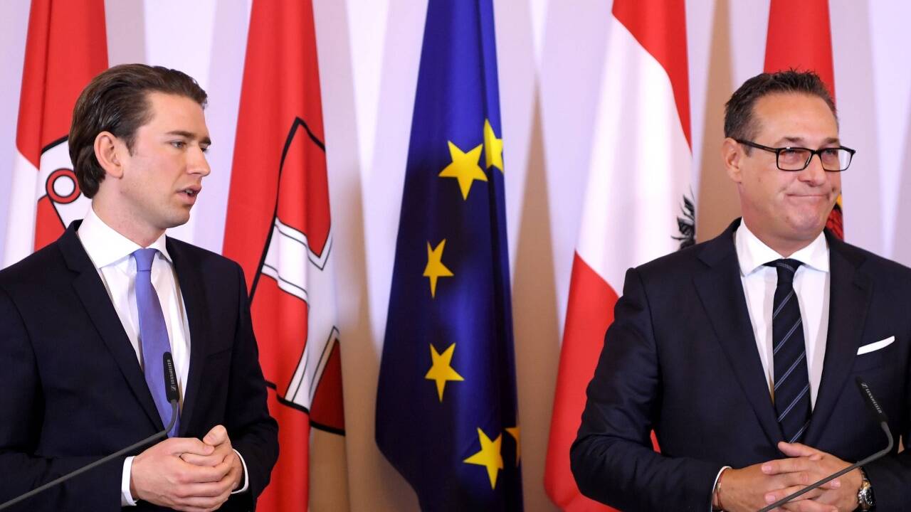 Bundeskanzler Kurz und Vizekanzler Strache. 