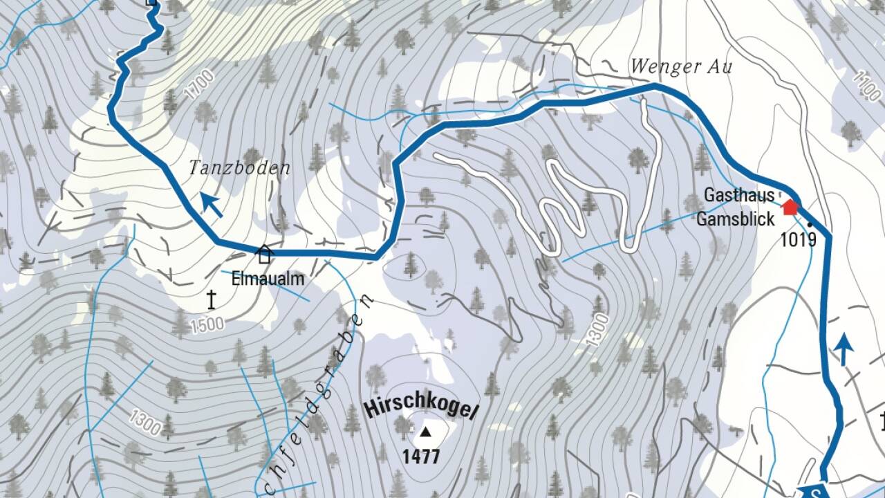 Die Elmaualm. Entweder Zielpunkt oder Zwischenstation auf dem Weg zur Werfener Hütte. Die Elmaualm. Entweder Zielpunkt oder Zwischenstation auf dem Weg zur Werfener Hütte.