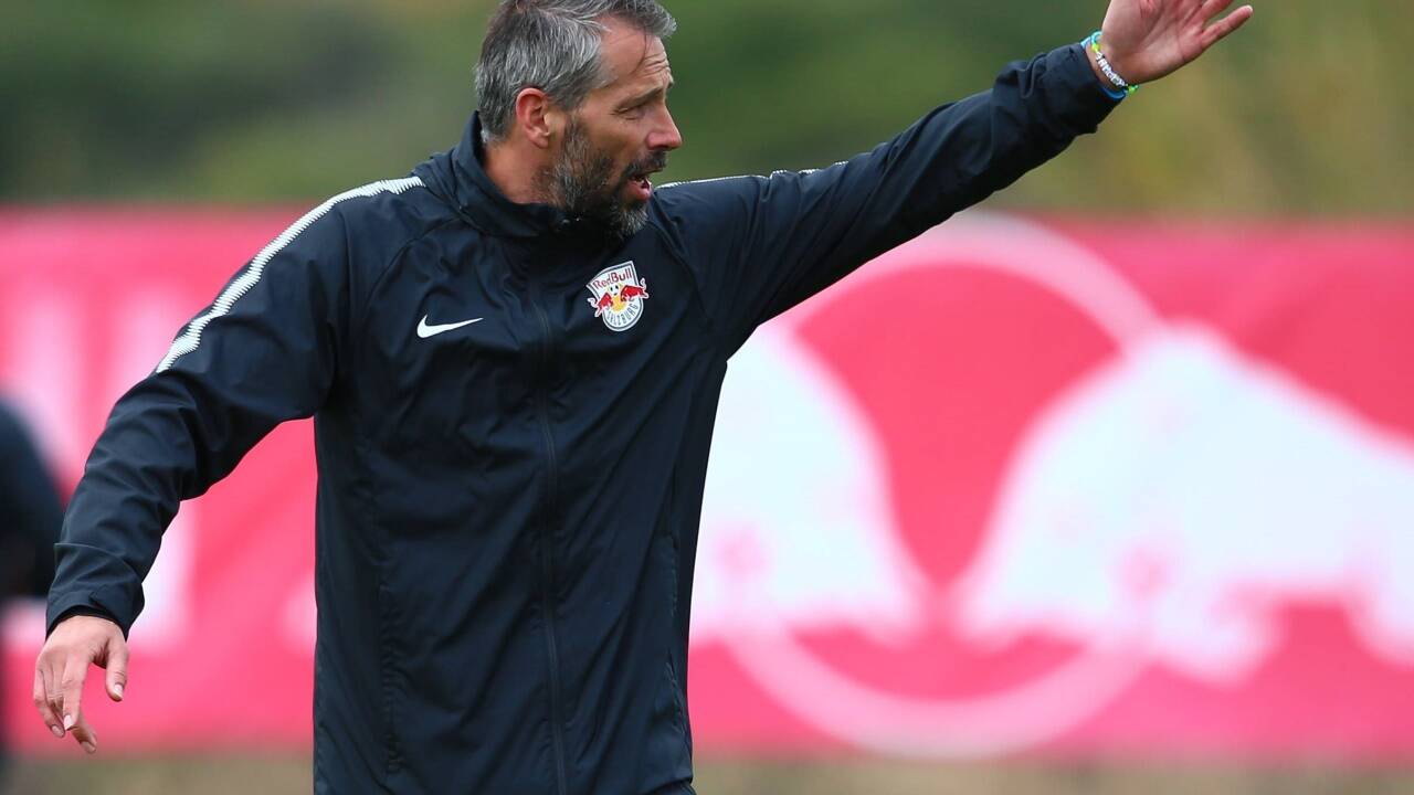 Marco Rose bei der Arbeit im Trainingslager in Spanien. Marco Rose bei der Arbeit im Trainingslager in Spanien.