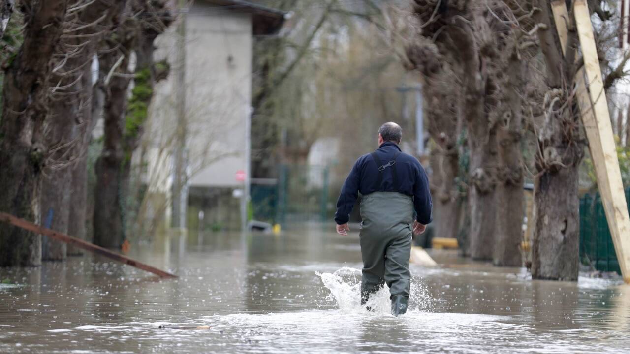 Hochwasser in Paris. 