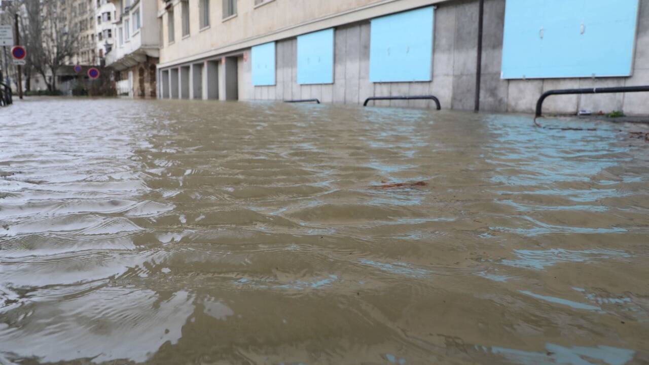 Hochwasser in Paris. 