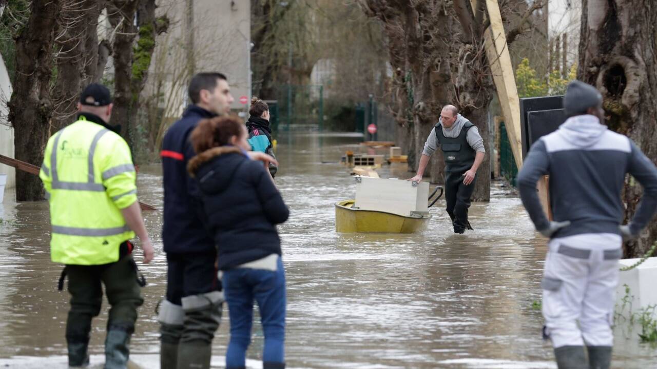 Hochwasser in Paris. 