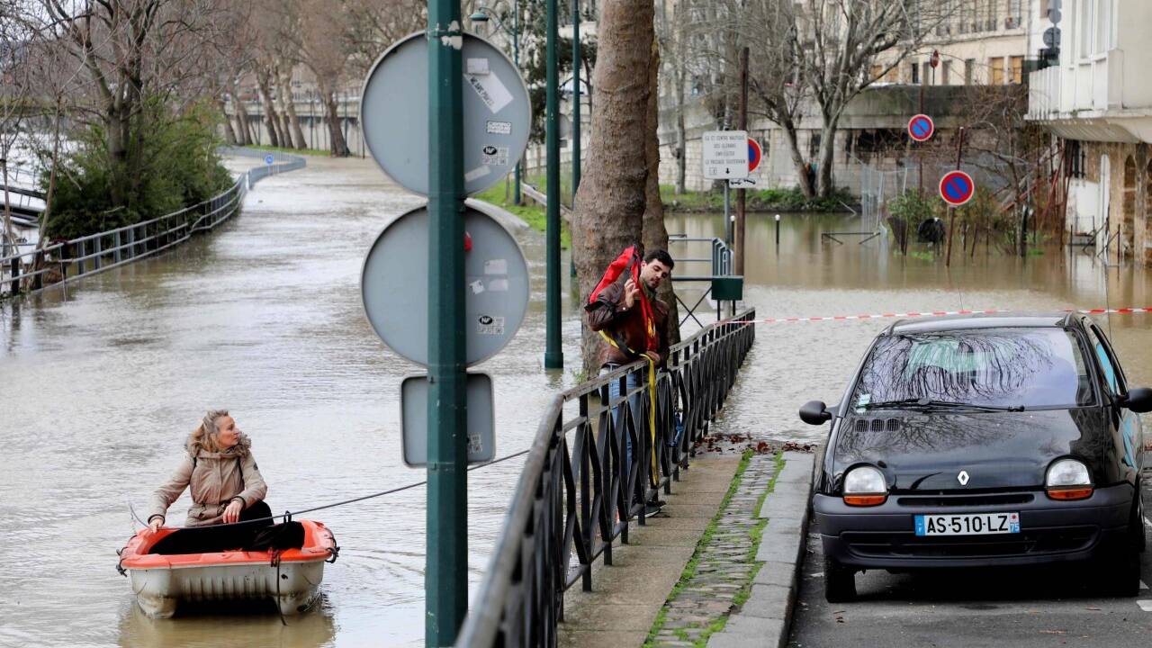 Hochwasser in Paris. 
