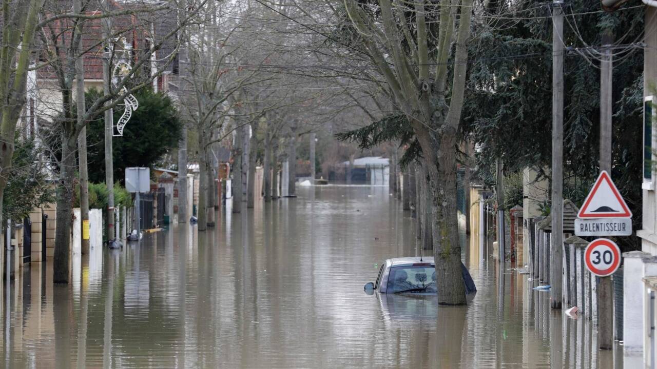 Hochwasser in Paris. 