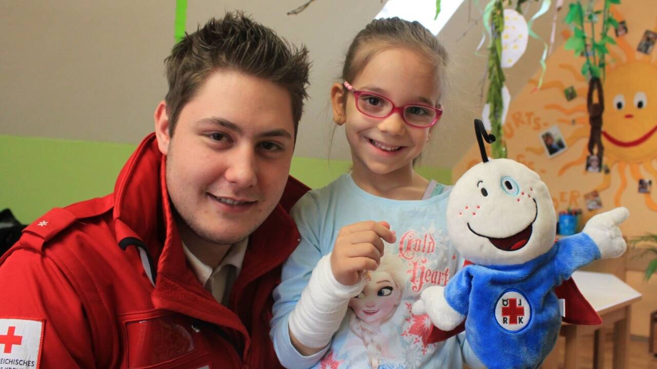 Simon, Lorena und Roko.  