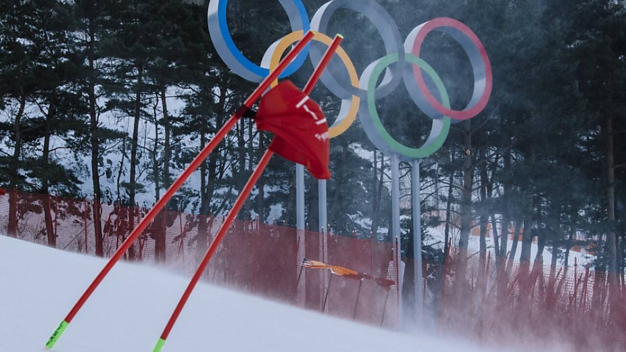 Windchaos bei den Olympischen Winterspielen. 