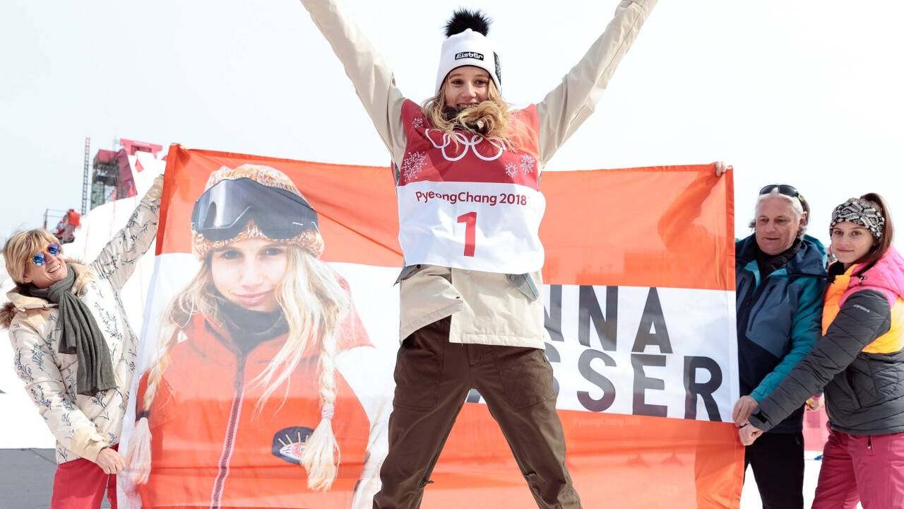 Anna Gasser – so jubelt sie hoffentlich auch am Freitag. 