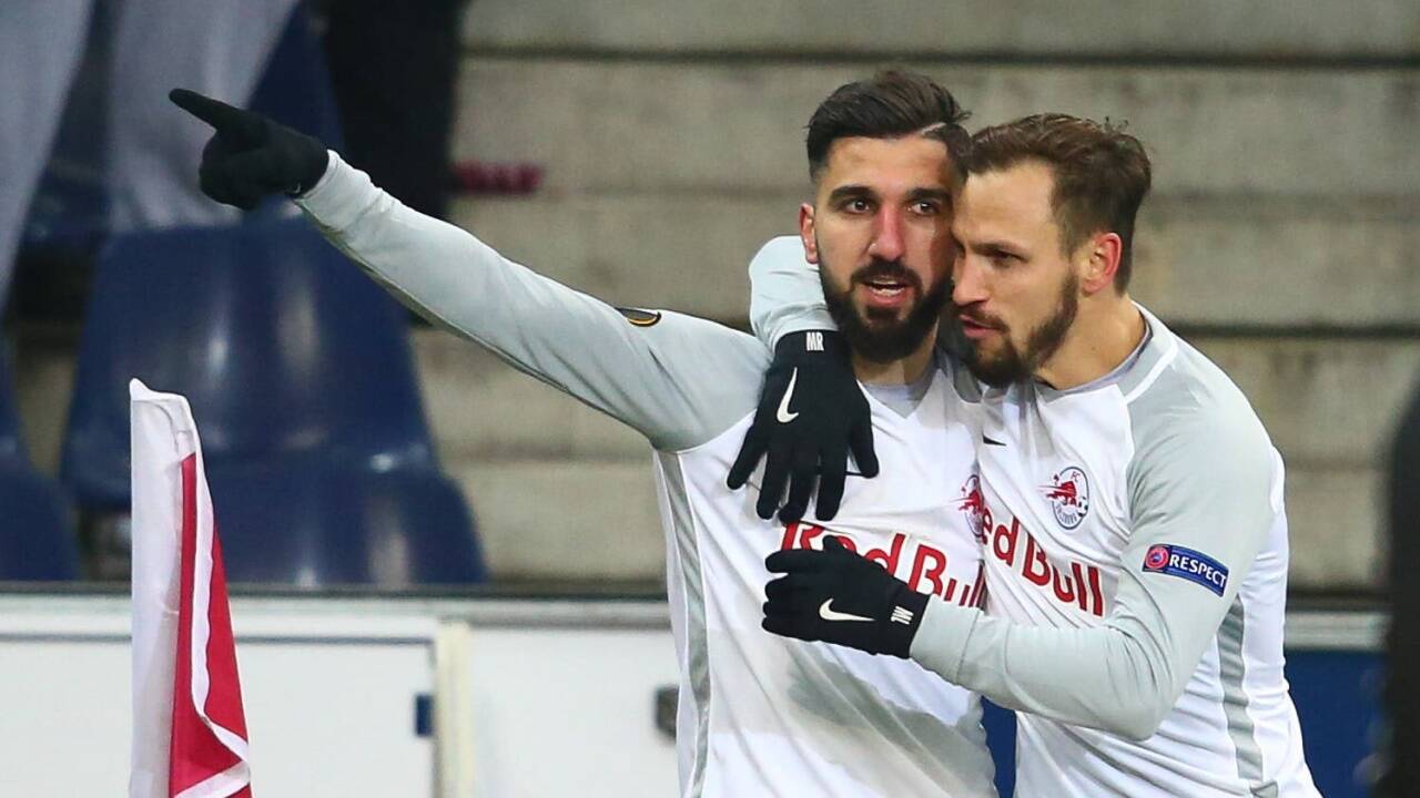 Munas Dabbur (l., mit Andreas Ulmer) erzielte das 1:0. 