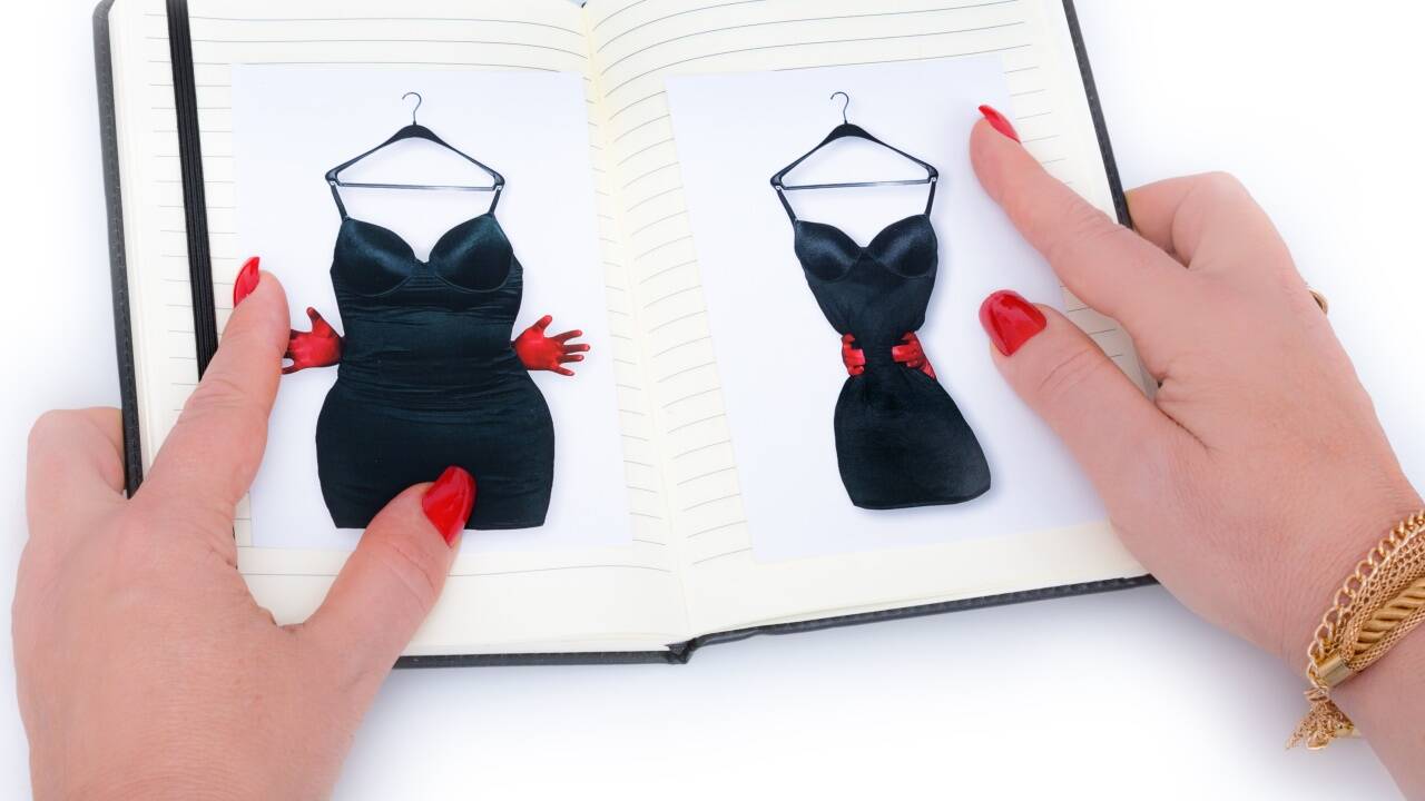 Frauen sollten sich nicht durch Werbung vom Glücklichsein abhalten lassen.  Frauen sollten sich nicht durch Werbung vom Glücklichsein abhalten lassen.