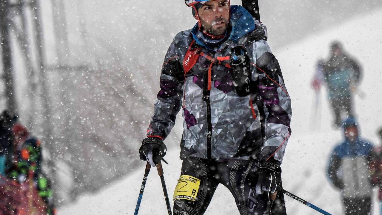 Allein kam Jakob Herrmann bei der Pierra Menta ins Ziel. Partner Kilian Jornet war kurz vorher gestürzt.  