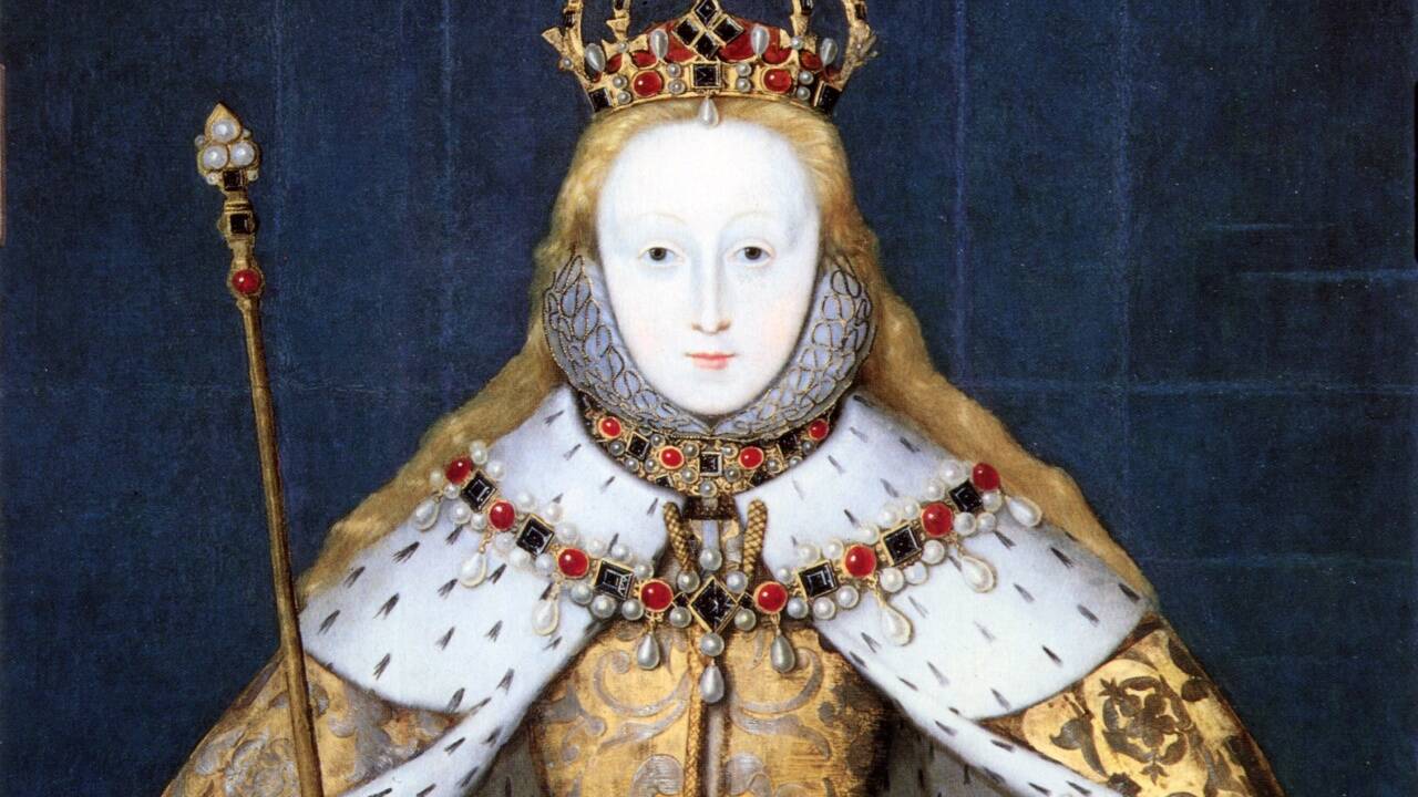<strong>1603:</strong> Nach dem Tod der kinderlosen Königin Elisabeth I. von England (hier im undatierten Krönungsporträt) vereinigt der Sohn ihrer hingerichteten Rivalin, der schottischen Königin Maria Stuart, als Jakob I. von Großbritannien die Kronen Englands und Schottlands in Personalunion. <strong>1603:</strong> Nach dem Tod der kinderlosen Königin Elisabeth I. von England (hier im undatierten Krönungsporträt) vereinigt der Sohn ihrer hingerichteten Rivalin, der schottischen Königin Maria Stuart, als Jakob I. von Großbritannien die Kronen Englands und Schottlands in Personalunion.