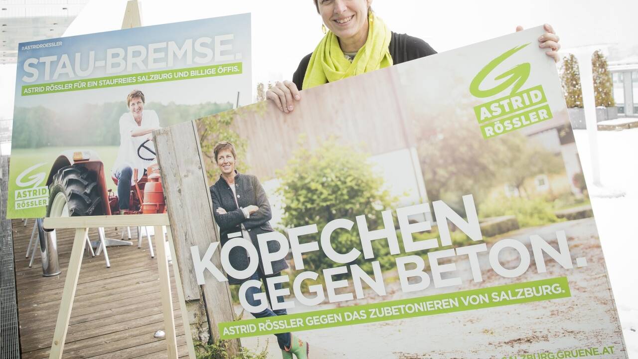 Am Freitag präsentierte Astrid Rössler ihre Plakate. 