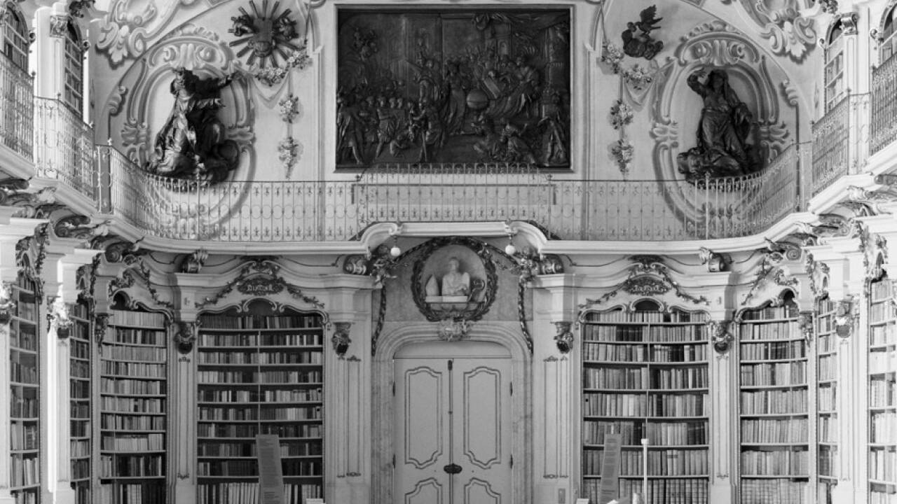 Axel Hütte, Bibliothek Admont, 2017 (Detail). 