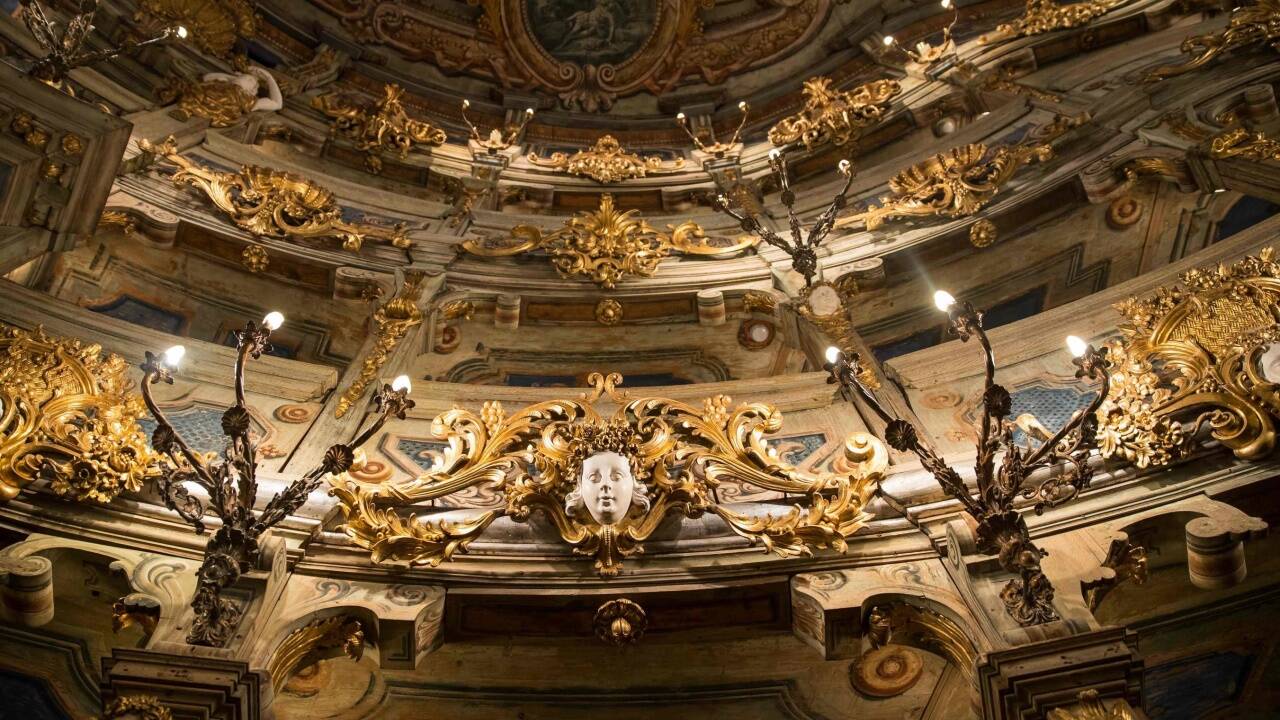 Blicke ins sanierte Markgräfliche Opernhaus in Bayreuth. 