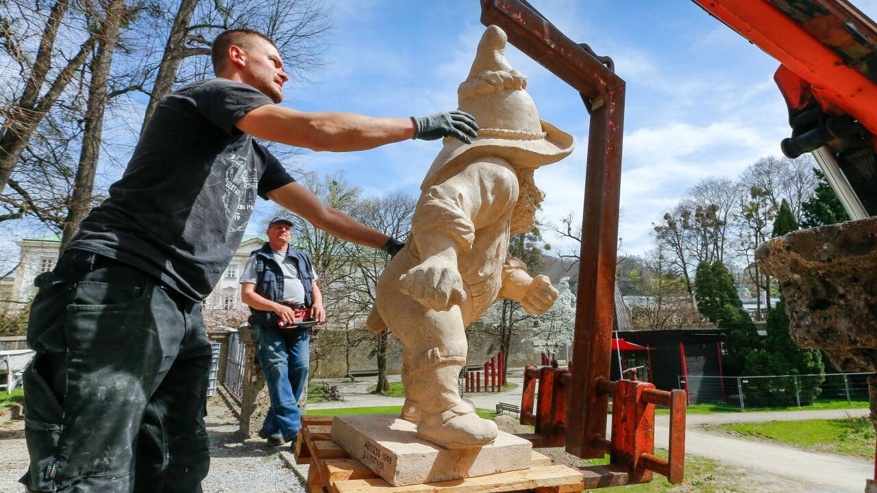 Die Zwerge sind nach der Restaurierung zurück im Zwergerlgarten. 