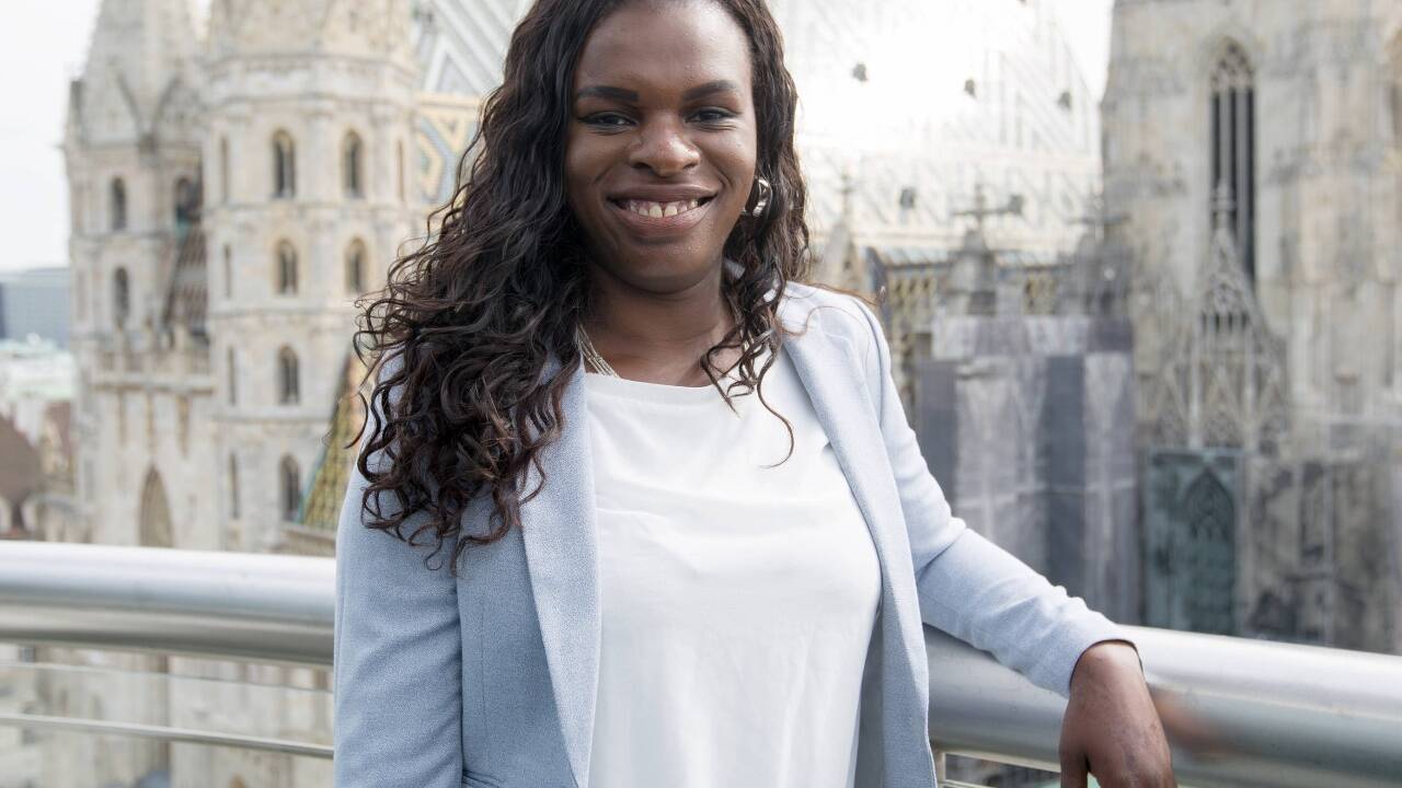 Mireille Ngosso (SPÖ) neue stv. Bezirksvorsteherin in der Inneren Stadt am Mittwoch, 11. April 2018, im Rahmen einer PK in Wien. 