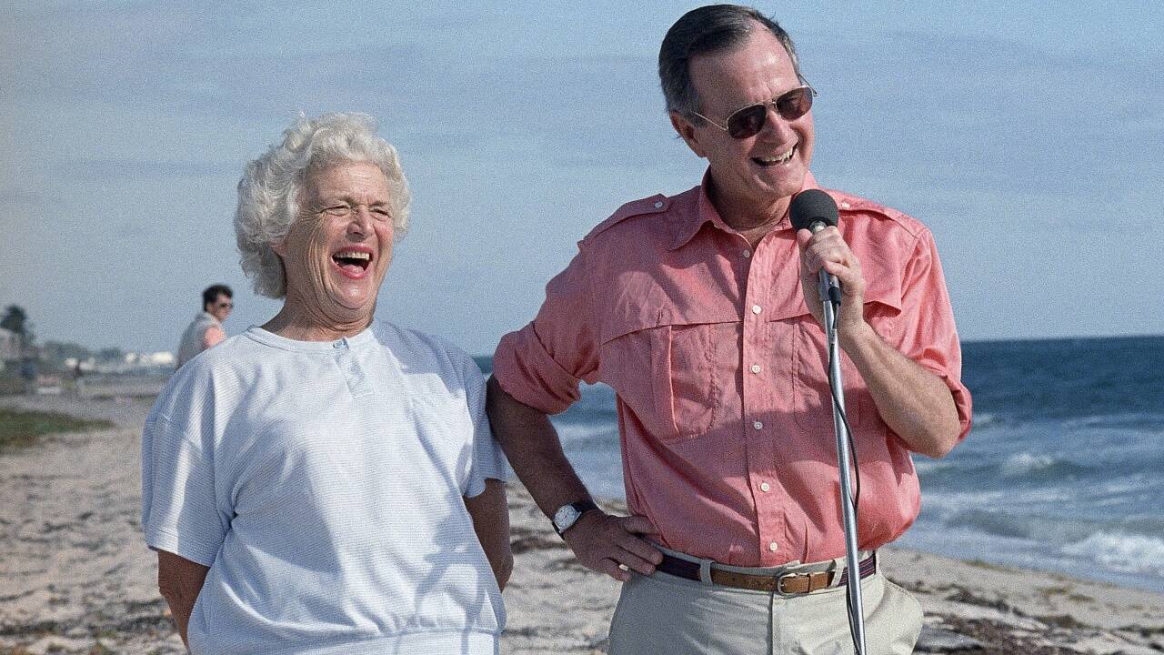 Barbara und George H.W. Bush im November 2017 in Florida.  Barbara und George H.W. Bush im November 2017 in Florida.