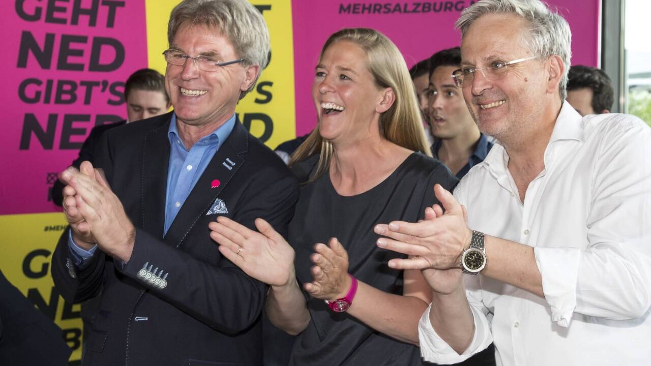 Josef Egger, Andrea Klambauer und Sebastian Huber (von links) dürften die drei Landtagsmandate wahrnehmen. 