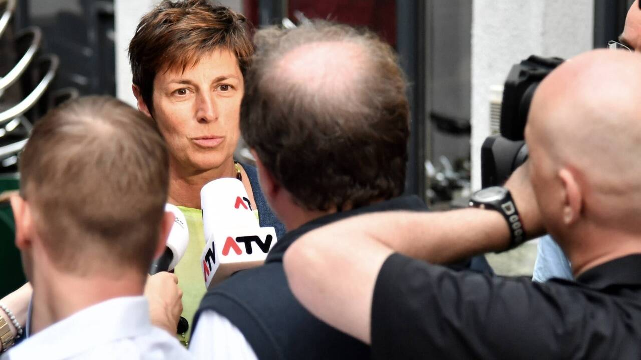 Noch einmal im Mittelpunkt: Astrid Rössler. 