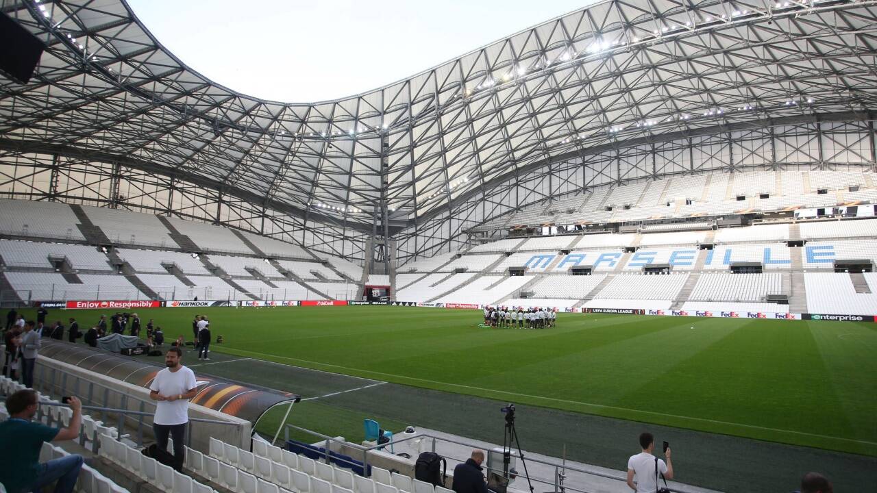 Abschlusstraining von Red Bull Salzburg im Stade Velodrom in Marseille. 