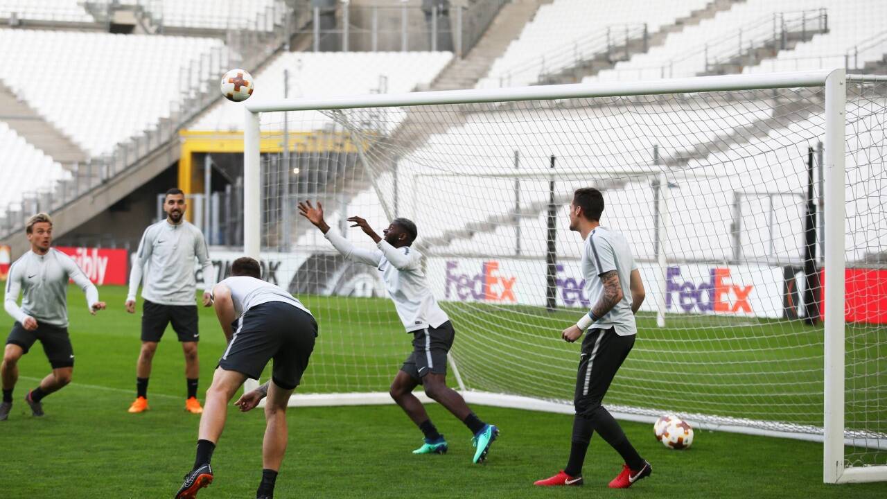 Abschlusstraining von Red Bull Salzburg im Stade Velodrom in Marseille. 