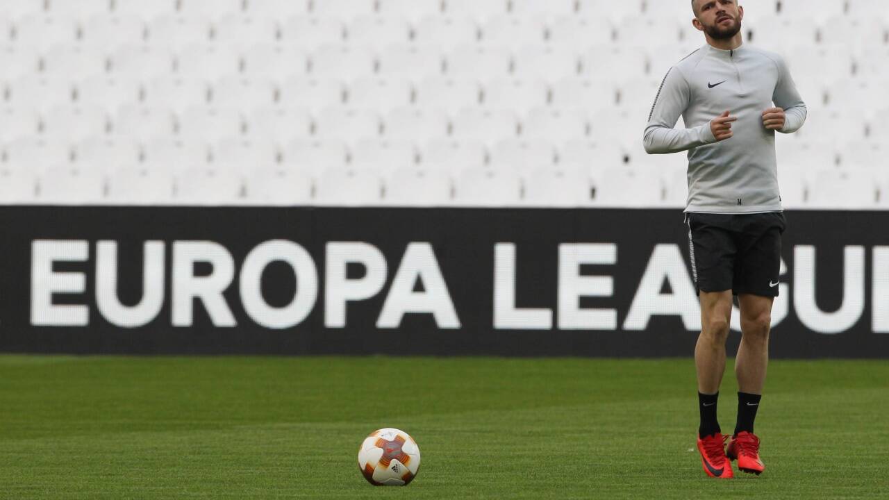 Abschlusstraining von Red Bull Salzburg im Stade Velodrom in Marseille. 