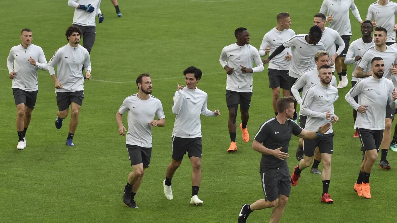 Abschlusstraining von Red Bull Salzburg im Stade Velodrom in Marseille. 