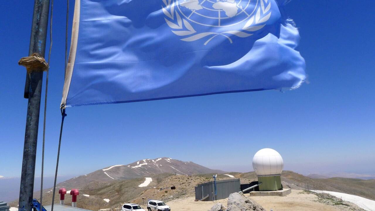 UNO-Stützpunkt auf dem Mount Hermon im Libanon. 