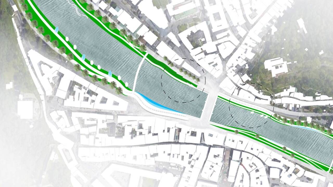 Neue Ideen für den Flussraum Salzach von Lukas Ployer und Horst Lechner. 