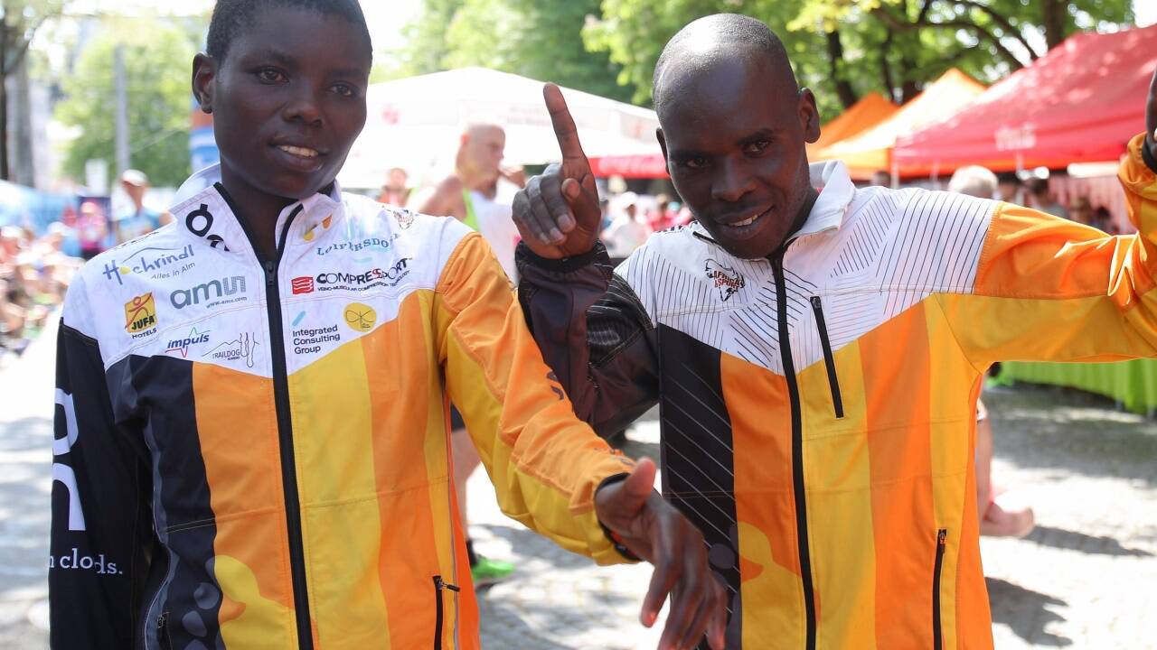 Siegerteam aus Kenia: Teresiah-Kwamboka Omosa und Wesley-Kiprono Kemboi .  