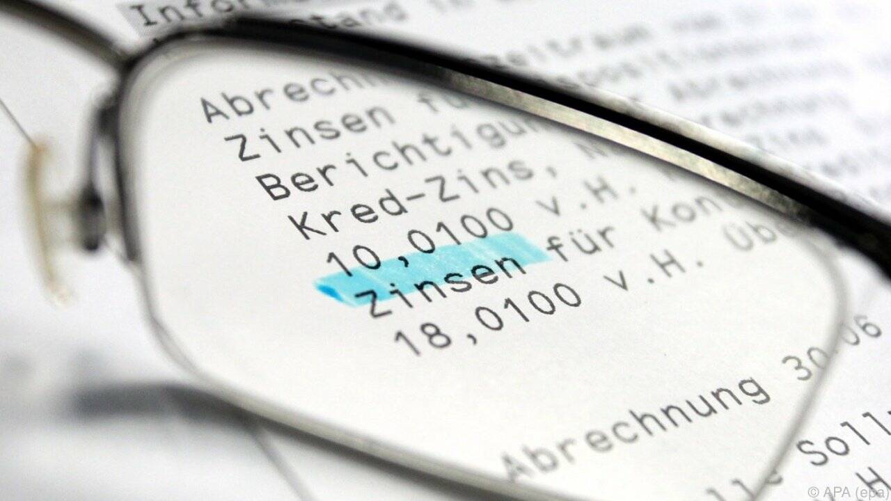 Kontozinsen bei Überziehung bis zu 13,25 Prozent