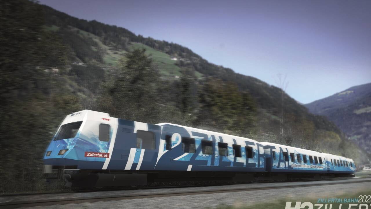 Die Zillertalbahn soll ab 2022 mit Wasserstoff statt mit Diesel angetrieben werden.  Die Zillertalbahn soll ab 2022 mit Wasserstoff statt mit Diesel angetrieben werden.