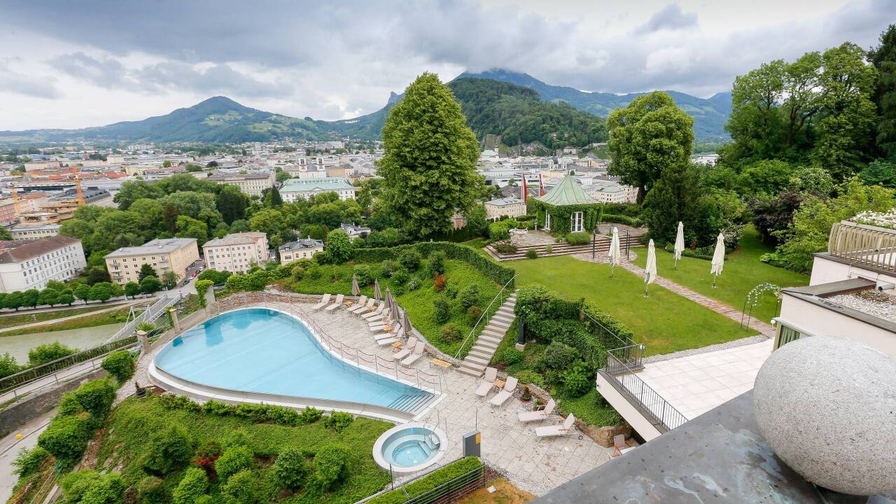 Der Outdoor-Pool. 