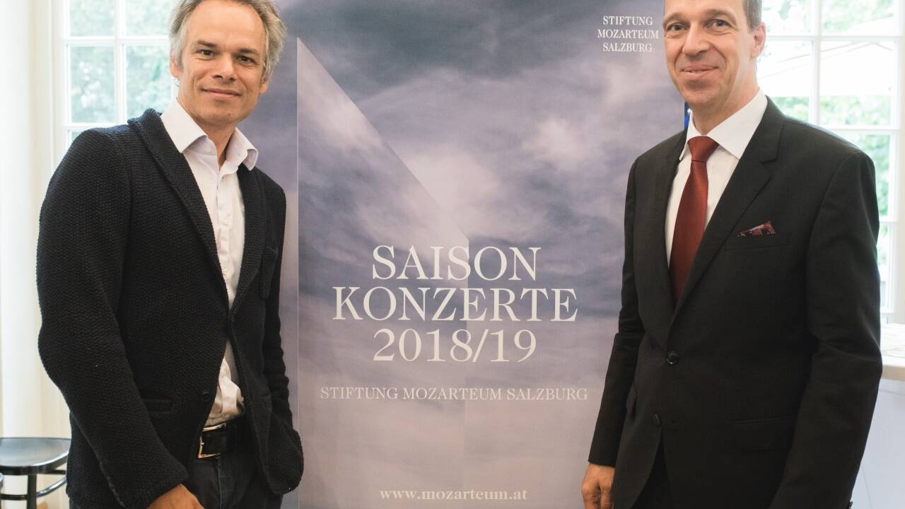 Geiger Benjamin Schmid (links) und Stiftungs-Konzertchef Andreas Fladvad-Geier. 