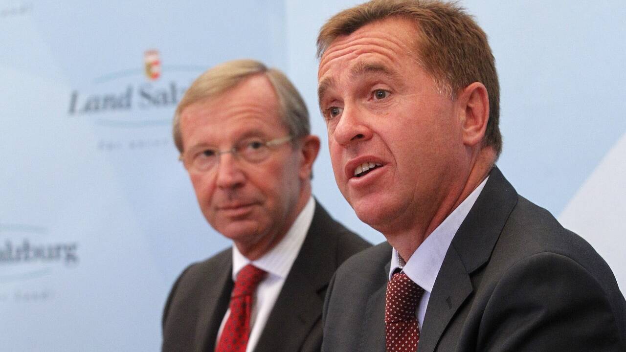 Ein Bild aus besseren Tagen: Haslauer und Plötzeneder. 