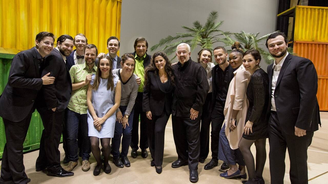 La Périchole 2018: Ensemble mit Cecilia Bartoli und Marc Minkowski (Mitte). 